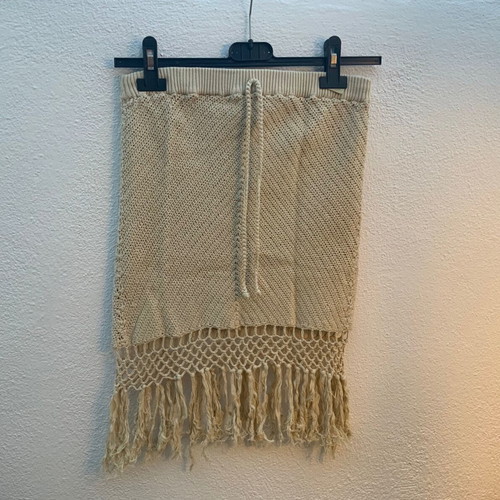 Minkpink knitted skirt Small used, beige color