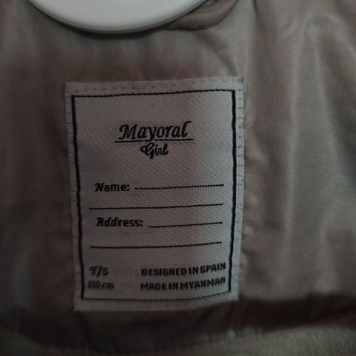 Mayoral jacket used, size 110 cm, gray and gold