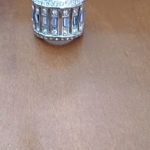 Ring new with blue stones silver