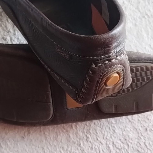 Woodland leather men's moccasins used, size 42, brown
