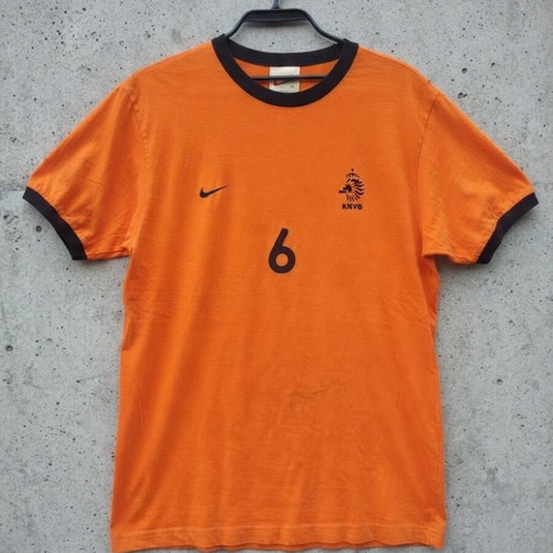 Nike KNVB Netherlands football jersey Ronald de Boer 6, orange