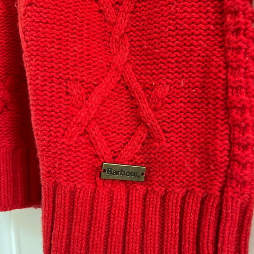Barbour wool sweater like new, red, size 10