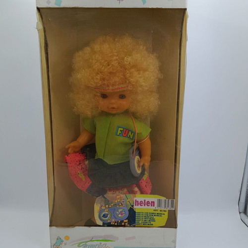 Famosa Vinyl Doll with Music new, 80s-90s vintage