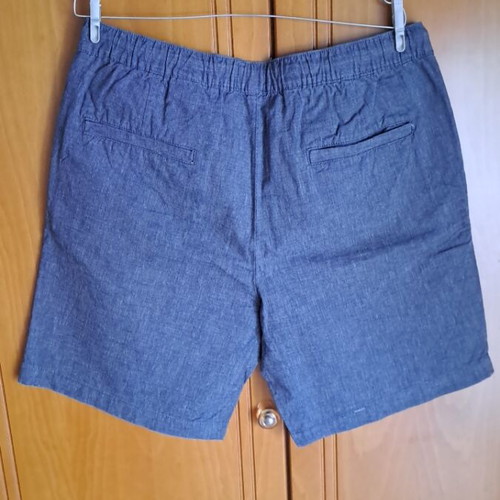 H&M cotton bermuda shorts like new, blue with drawstring