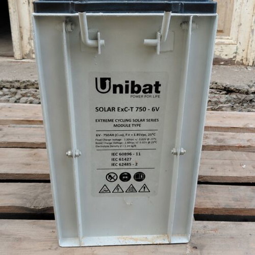 Unibat Solar ExC-T 750 Batteries like new, pack of 24, 6V 750Ah