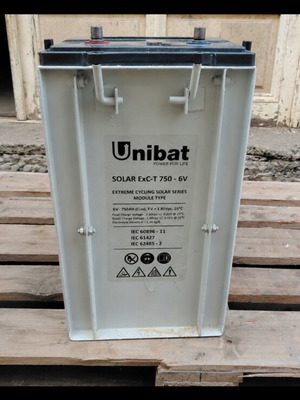 Unibat Solar ExC-T 750 Batteries like new, pack of 24, 6V 750Ah