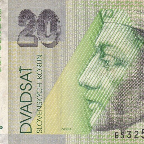 Slovakian banknote used