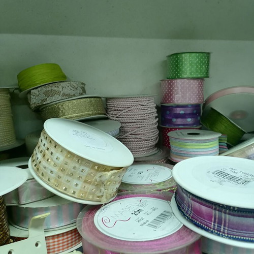 Ribbons in various colors for sewing and general use, new