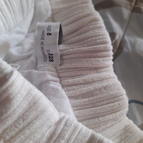 Zara white wide-leg pants for girls 9-10 years