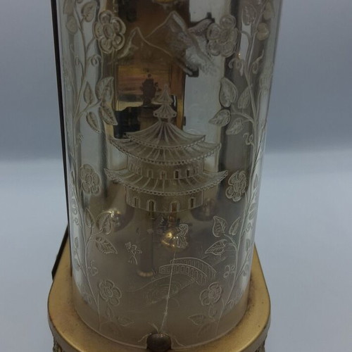Schmidt vintage mechanical 8-day table clock with music box