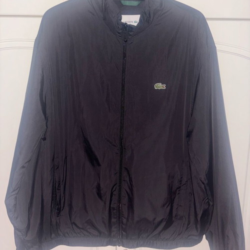 Lacoste Light Windbreaker Jacket New Black Size M