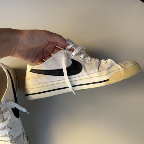 Nike canvas shoes used, size 43, white, athletic style