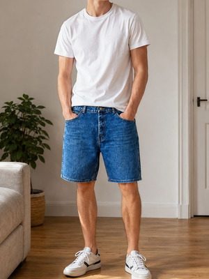 Coach Vintage men's blue denim shorts size 36, Stagecoach Label Western