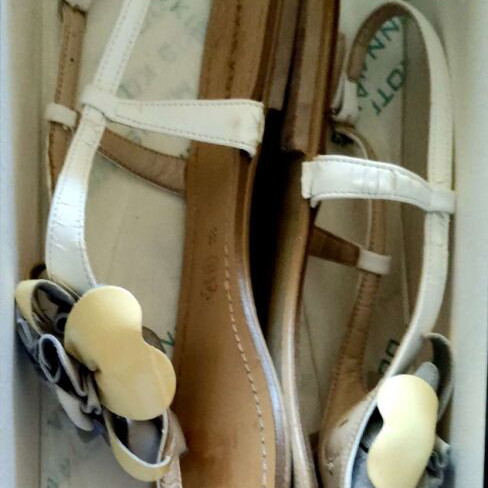 Makis Kotris sandals used, size 39, white