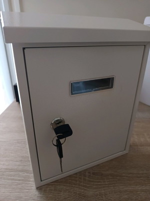 Metal white mailbox new