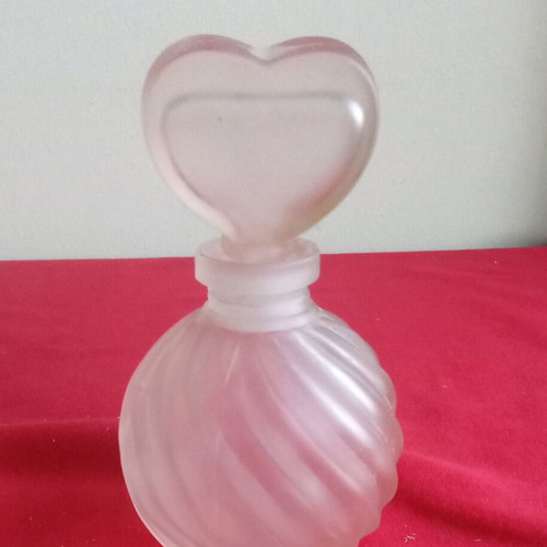 Vintage pink opaline toilet set like new, 3 pieces