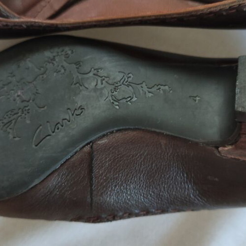 Clarks Mary Jane brown leather anatomical shoes, women's size 37