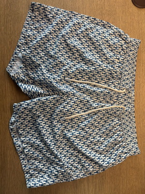 MC2 Saint Barth Lobster Print Swim Shorts Size M new, white and blue
