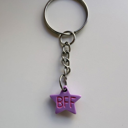 BFF Star Keychain like new, purple