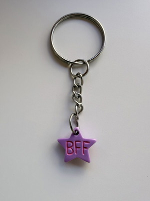 BFF Star Keychain like new, purple