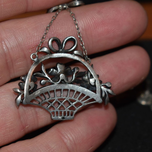 Silver Victorian pendant used