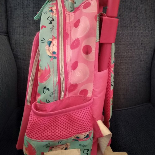 Children's daycare bag used with wheels and playful designs