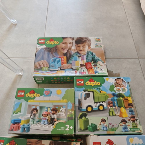 Lego Duplo and Spiderman puzzle set used, complete in boxes