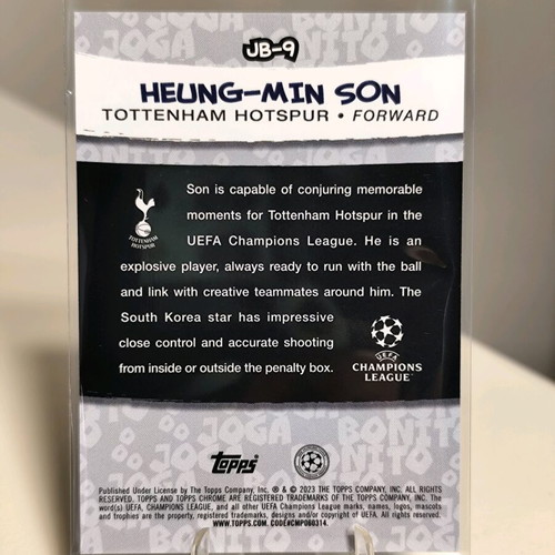 Heung-Min Son Joga Bonito Case Hit Topps Chrome 2023 new