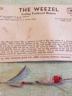 The Weezel Casting Feathered Minnow μεταχειρισμένο σπάνιο τεχνητό δόλωμα