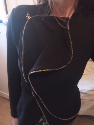 Online jacket unused, black medium with zipper