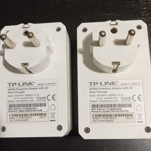 Powerline Starter Kit TL-PA4010p AV600 & AV500, like new, 4 pieces