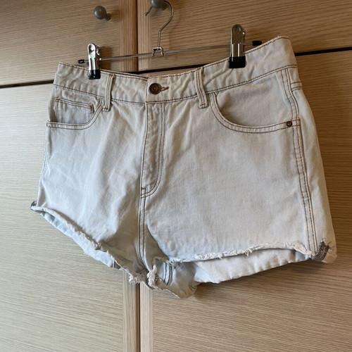 Stradivarius Light Jean Denim Shorts size L like new, blue turquoise