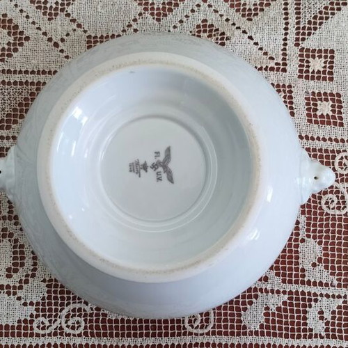 German porcelain collectible WWII vessel TK Thun 1940 like new