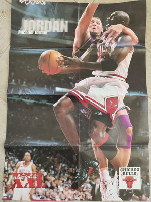 Jordan poster used, large 55x80 cm, authentic