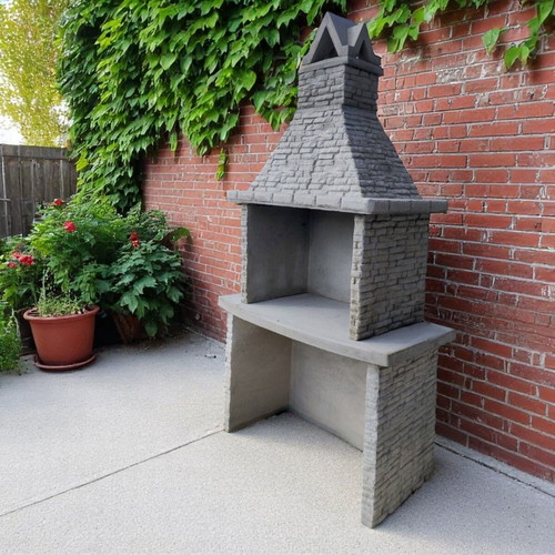 Aurelia Concrete Garden Barbecue Unpainted, New
