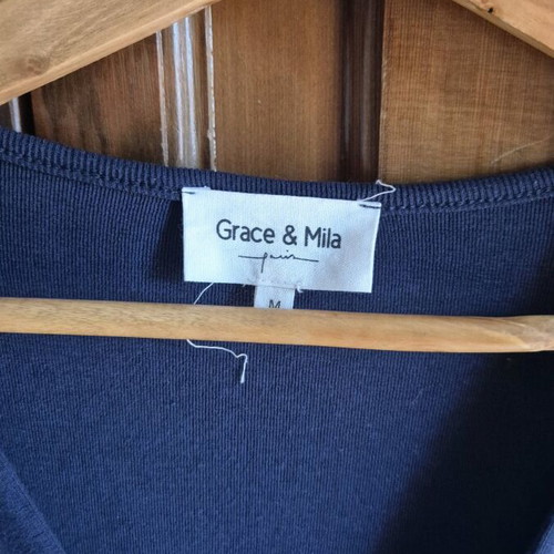 Blue Grace & Mila wrap bodysuit like new, size M