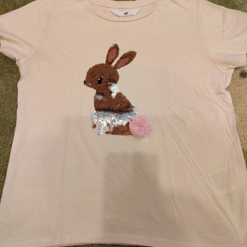 H&M set of 6 girls' short-sleeve tops like new, pastel colors, age 8-10