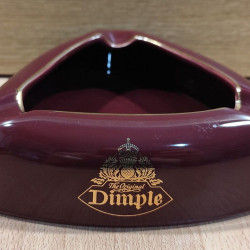 Dimple Scotch Whisky Ceramic Ashtray used, vintage promotional
