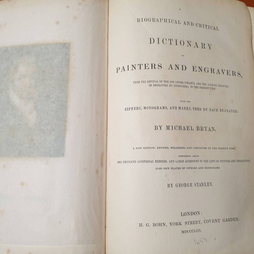 Bryan's Dictionary of Painters and Engravers used art book 1853