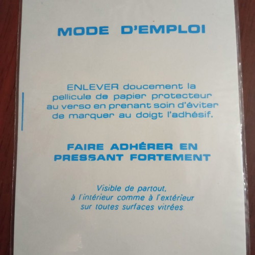 Patch souvenir from the 1970s sealed in plastic