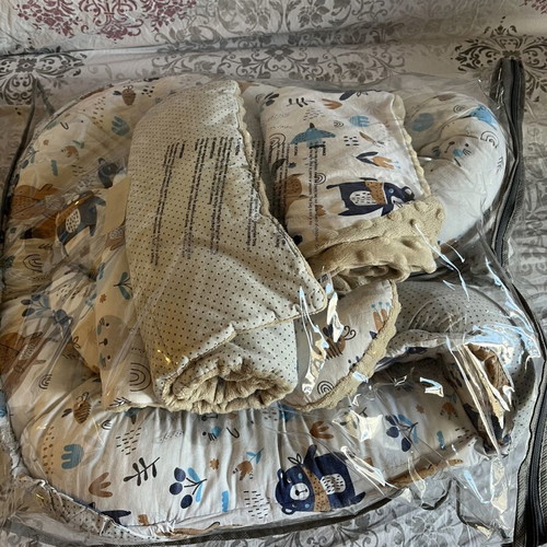 Baby Nest used with pillow and blanket set