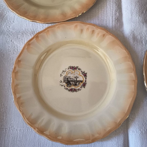 Vintage Keramikos Athens Greece dinnerware set 7 pieces