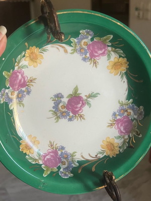 Porcelain platter used, genuine Bavaria