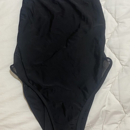 One-piece swimsuit black size S like new with sheer mesh back