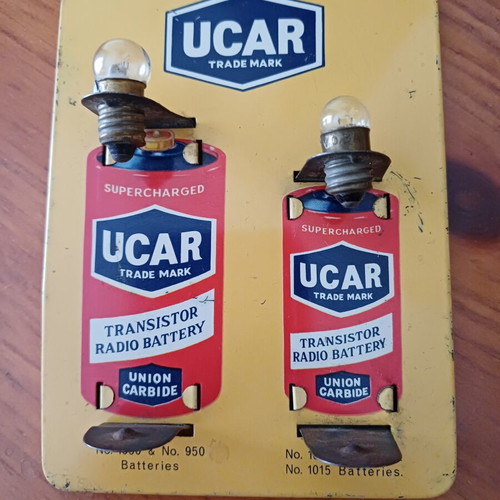 Vintage Metal UCAR Battery Tester Stand like new