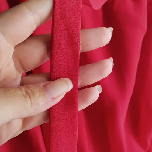 Dress with One Shoulder new, coral color, satin lining