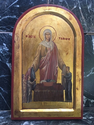 Εικόνα Η Αγία Ταβιθα πιστό αντίγραφο από ιερό ναό Λιβαδειάς
