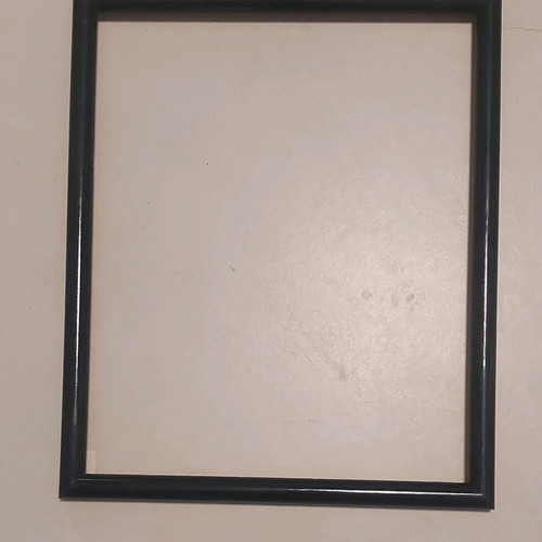Wooden black photo frame thin, new, 23x26 cm
