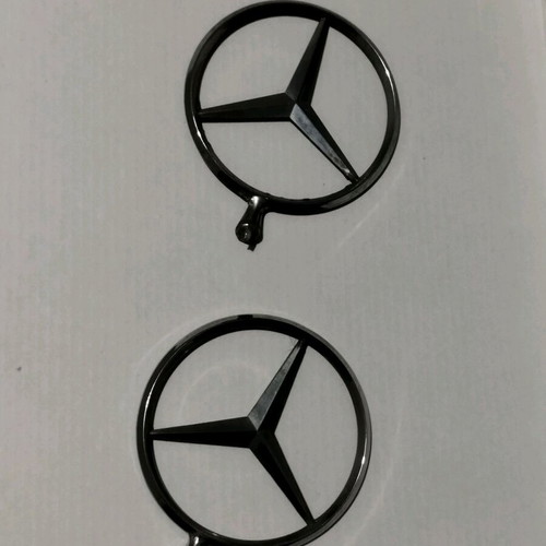 Mercedes emblems used, set of 2 metal