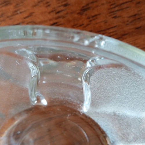 Glass bowls like new, set of two, 13 cm diameter